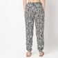 Regular Fit Geometric Mid Rise Joggers