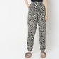 Regular Fit Animal Print Mid Rise Joggers