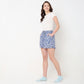 Regular Fit Printed Mid Rise Shorts