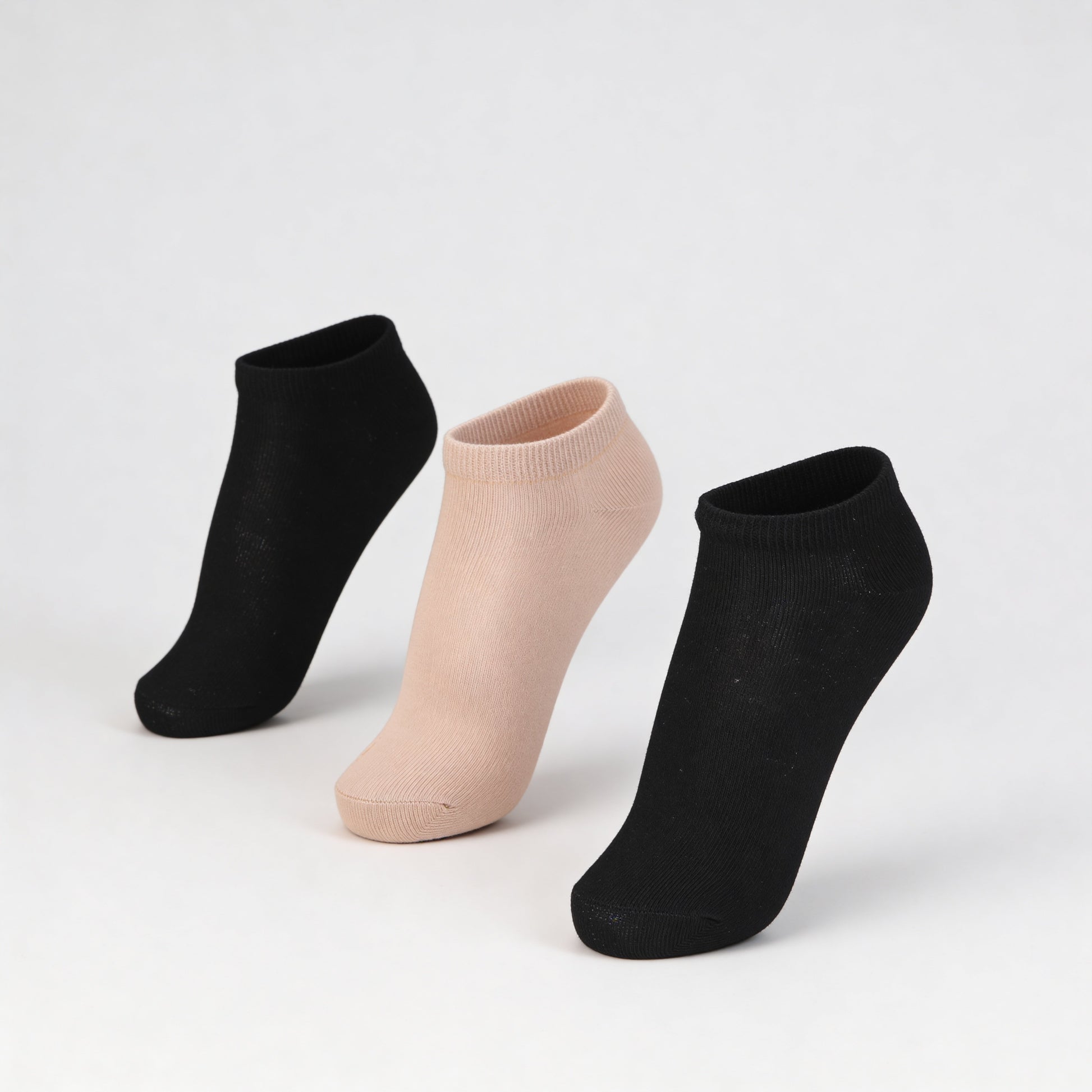 Women Ankle Length Solid Knitted Socks - Pack of 3