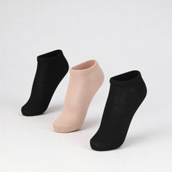 Women Ankle Length Solid Knitted Socks - Pack of 3