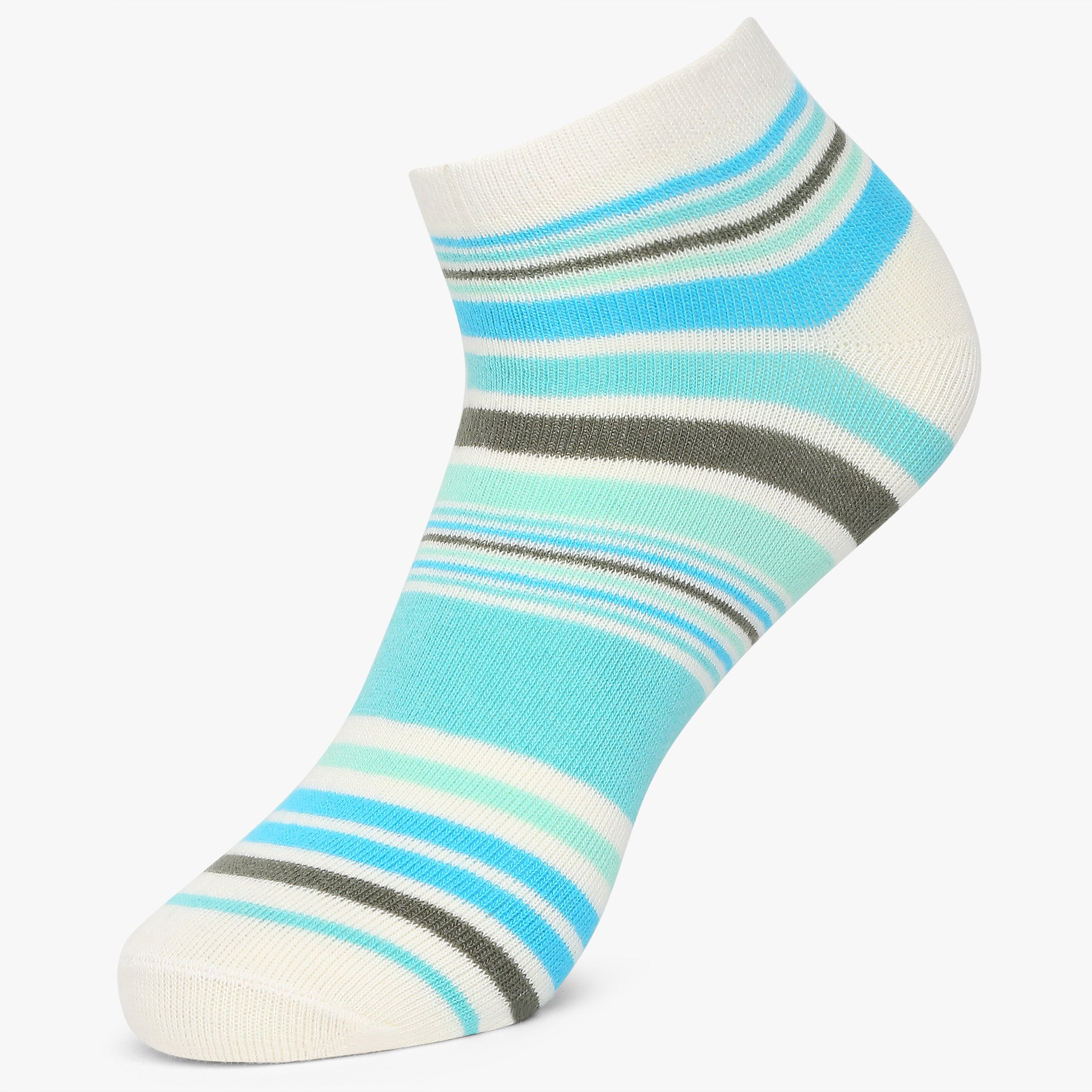 Womens Cotton Striped Socks (Pack of 2)