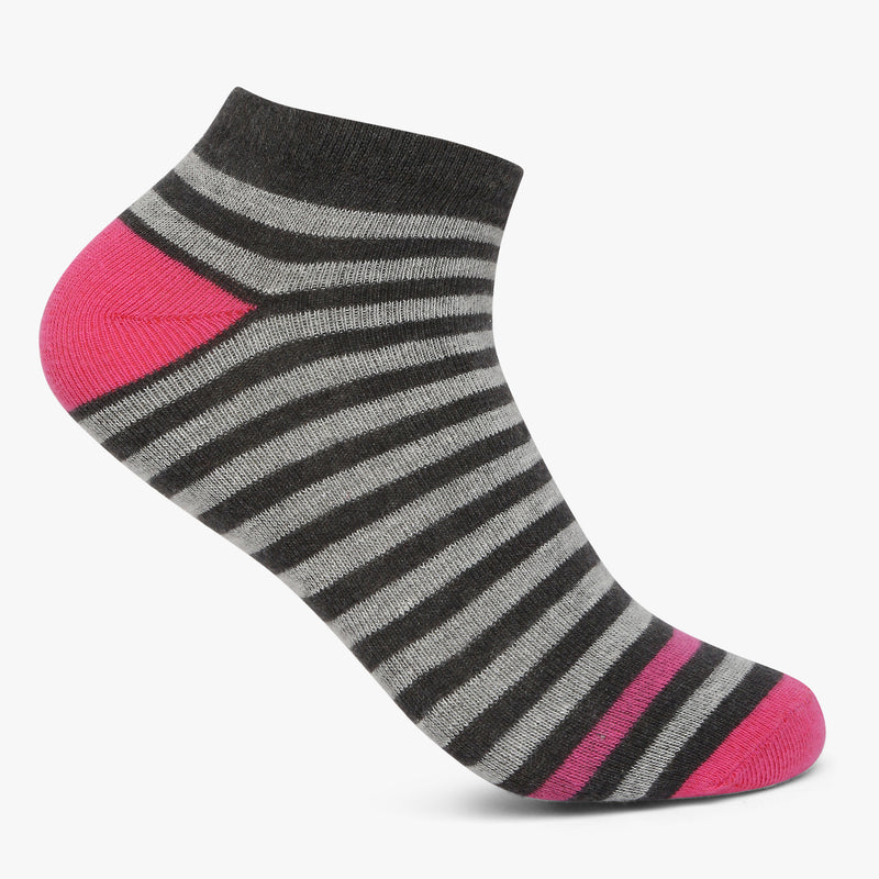 Womens Cotton Striped Socks (Pack of 2)