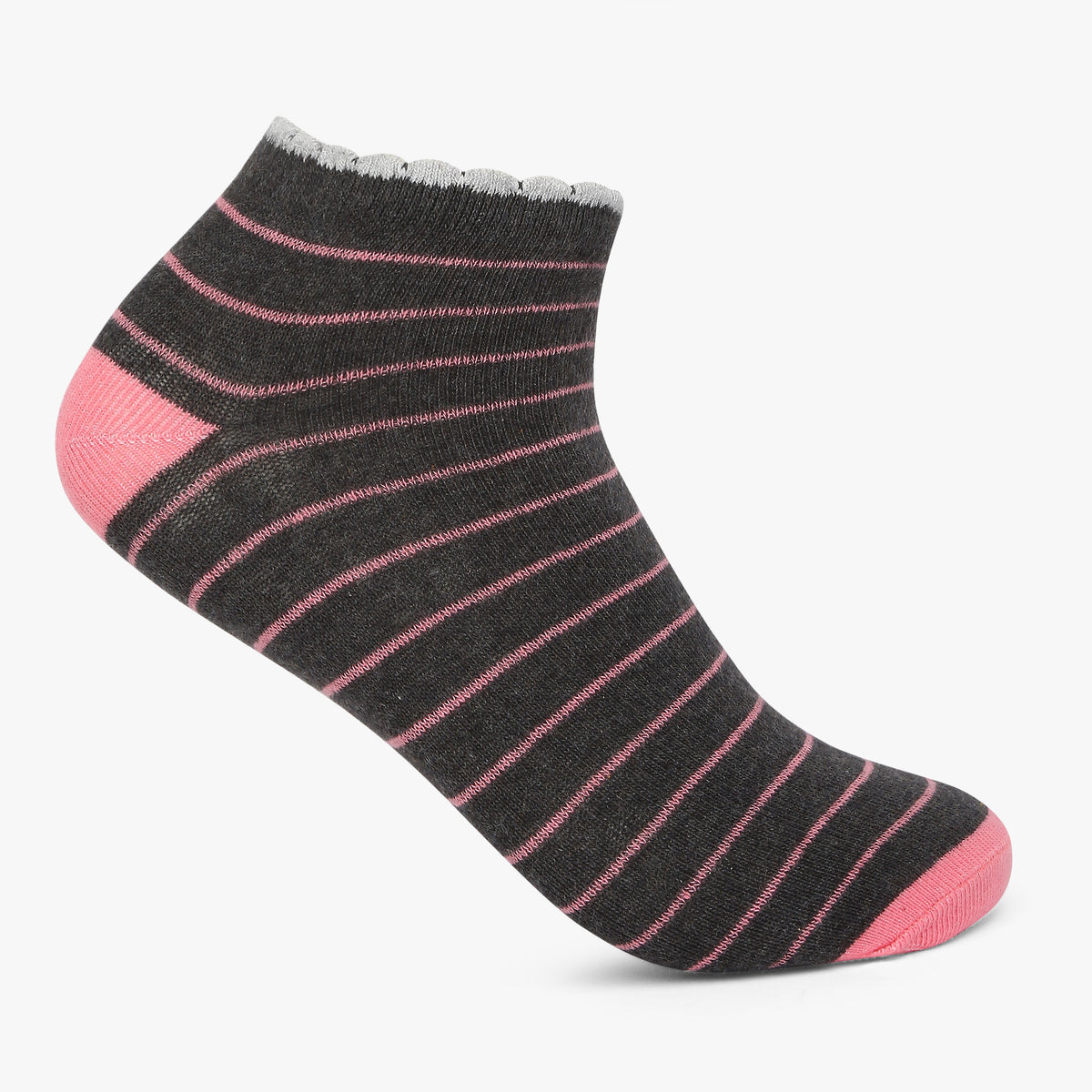 Womens Cotton Striped Socks (Pack of 2)