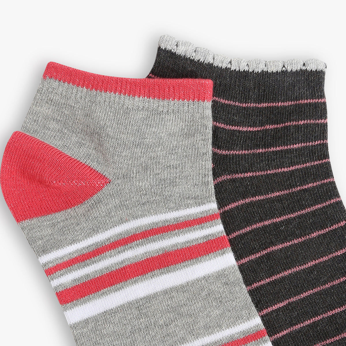 Womens Cotton Striped Socks (Pack of 2)