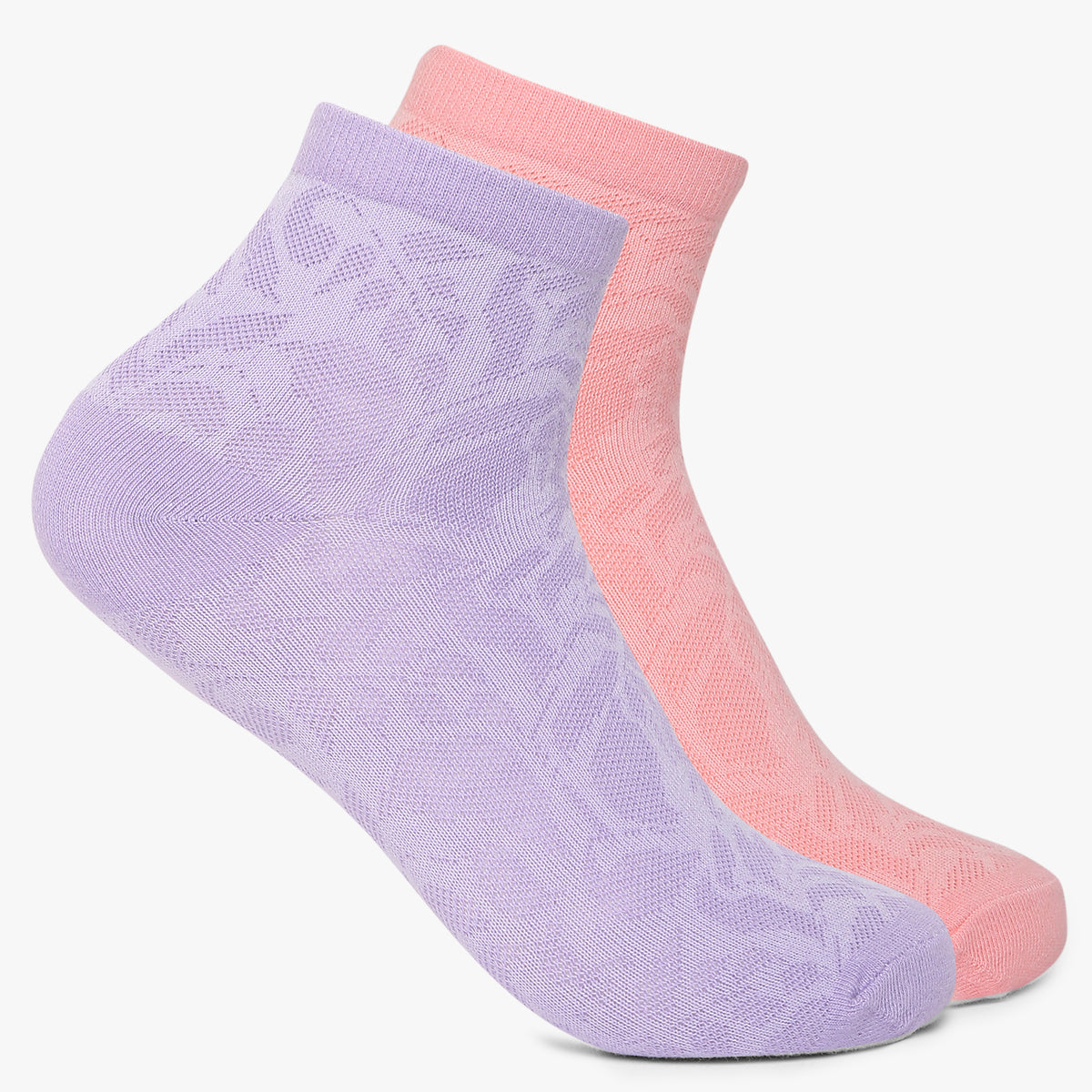 Womens Cotton Polyester Printed Socks (Pack of 2)