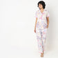 Regular Fit Floral Top with Pyjama Sleepwear Set