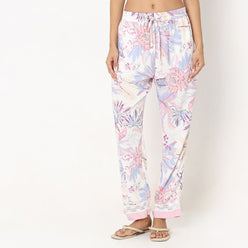 Regular Fit Floral Top with Pyjama Sleepwear Set