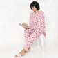 Regular Fit Heart T-Shirt with Pyjama Sleepwear Set
