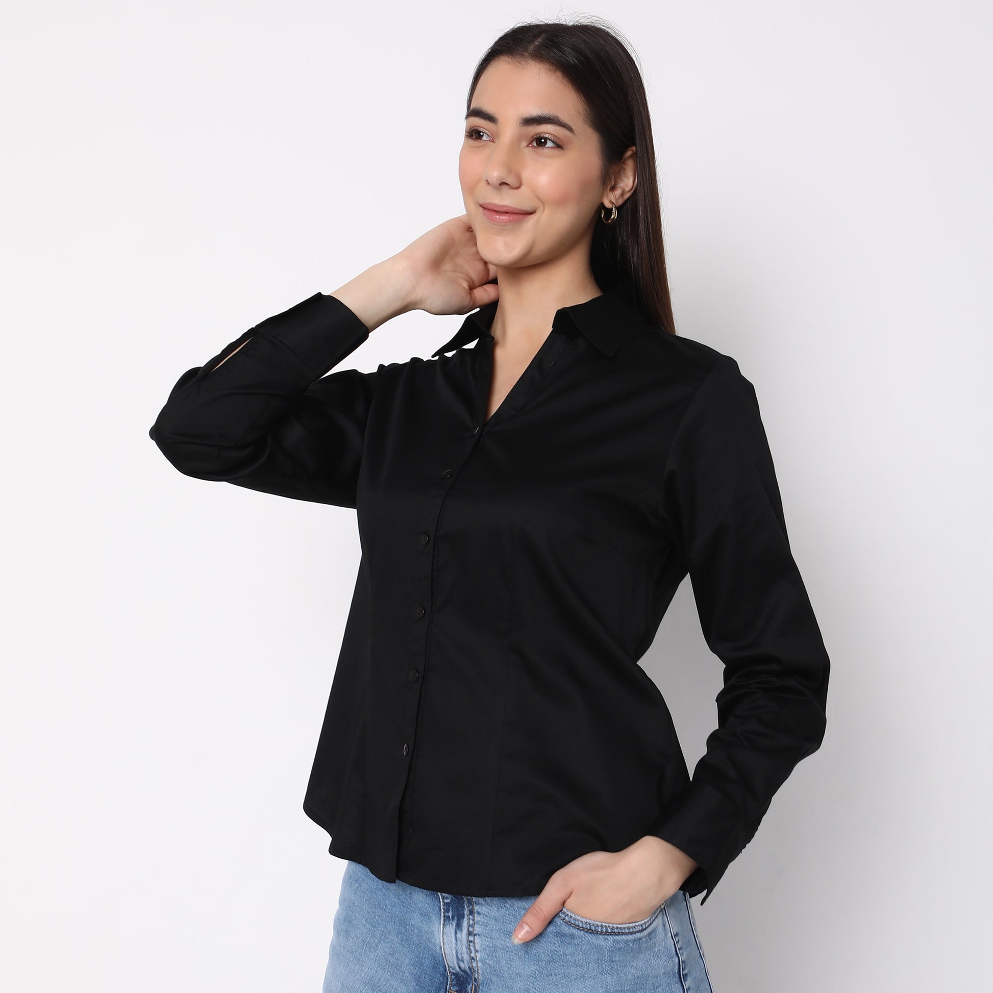 Regular Fit Solid Shirt
