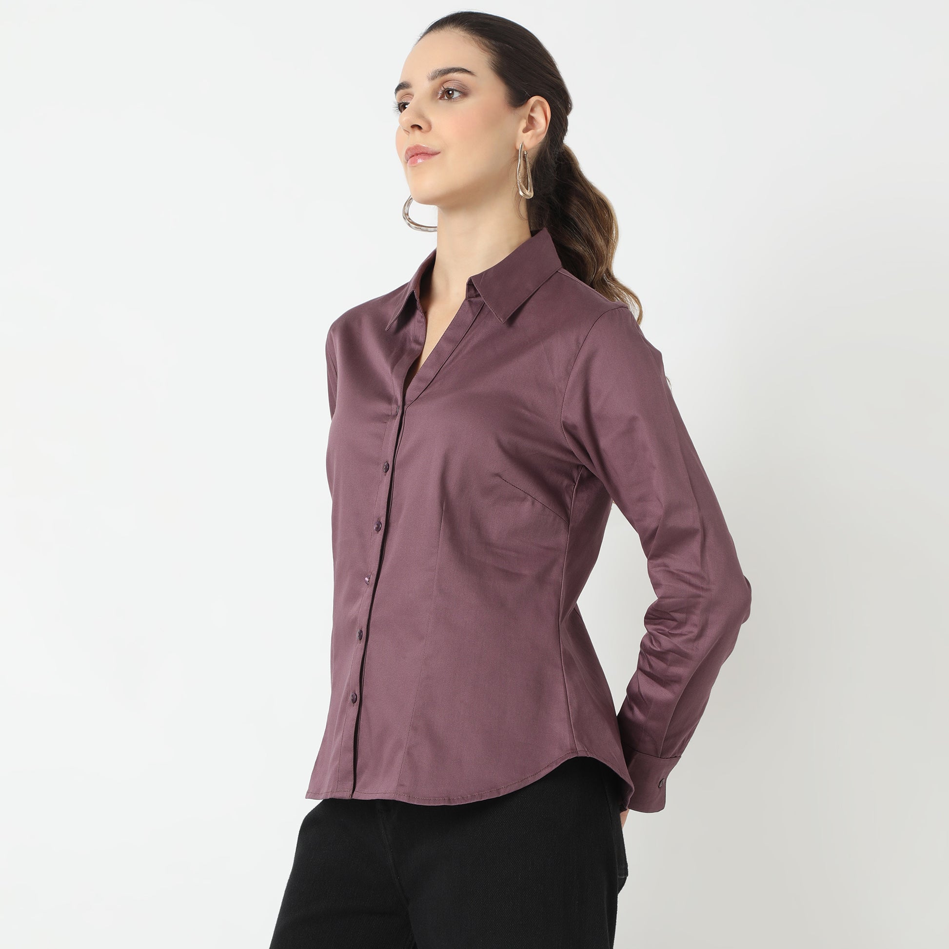 Regular Fit Solid Shirt