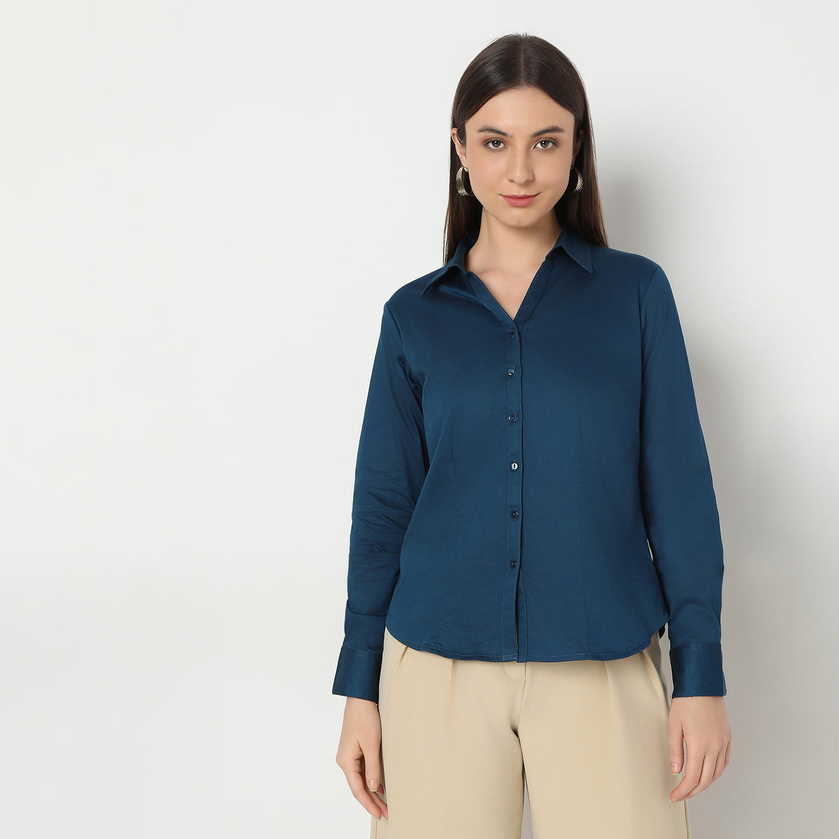 Regular Fit Solid Shirt