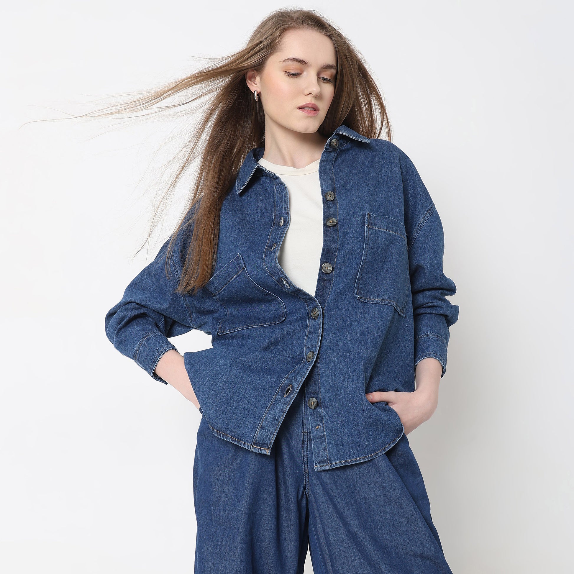 Regular Fit Solid Shirt