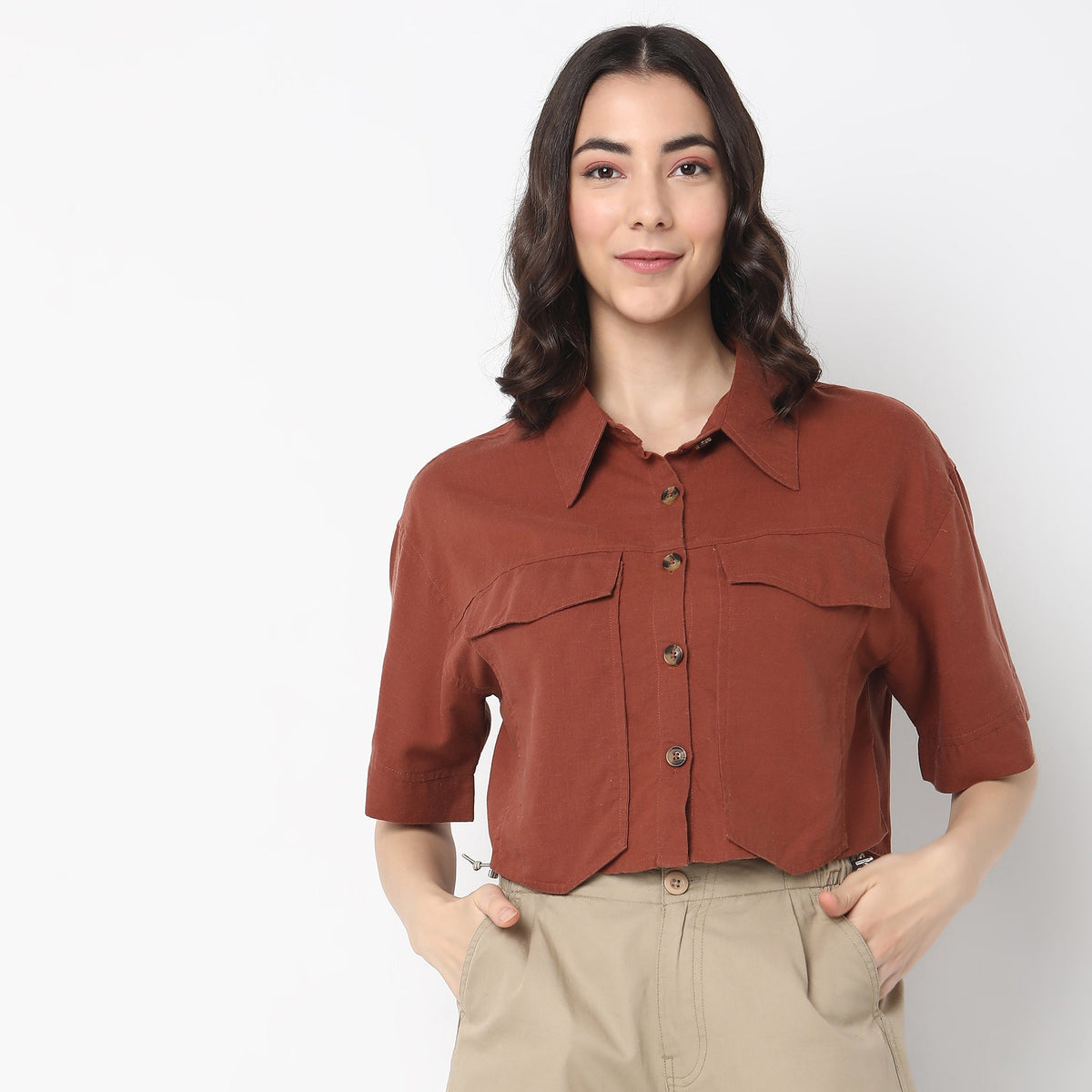 Regular Fit Solid Shirt