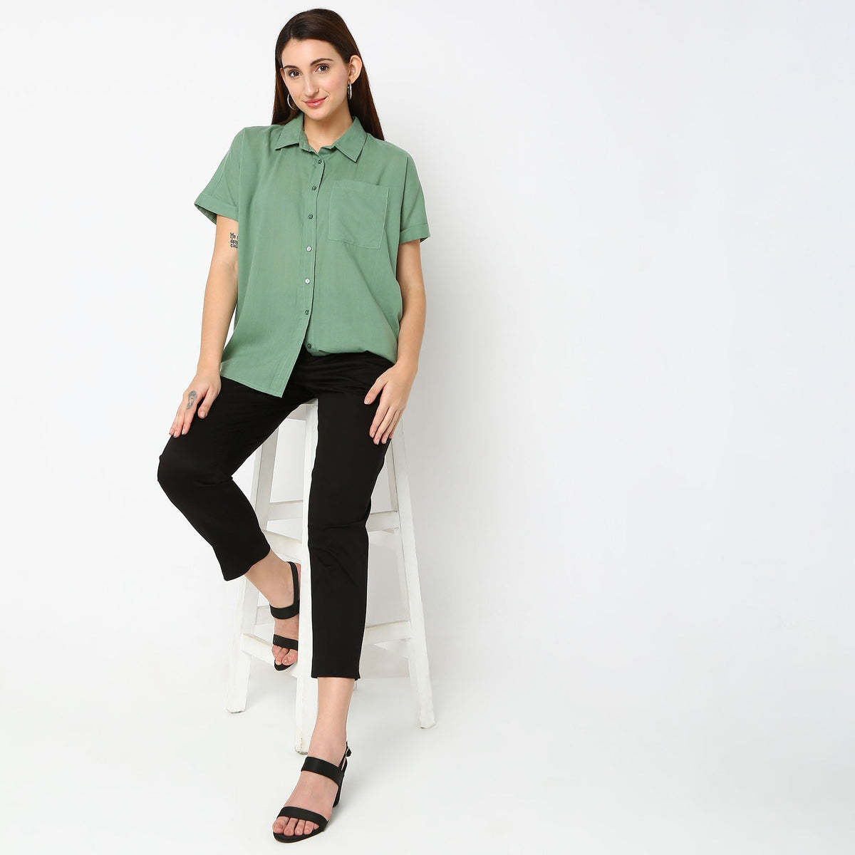 Regular Fit Solid Shirt