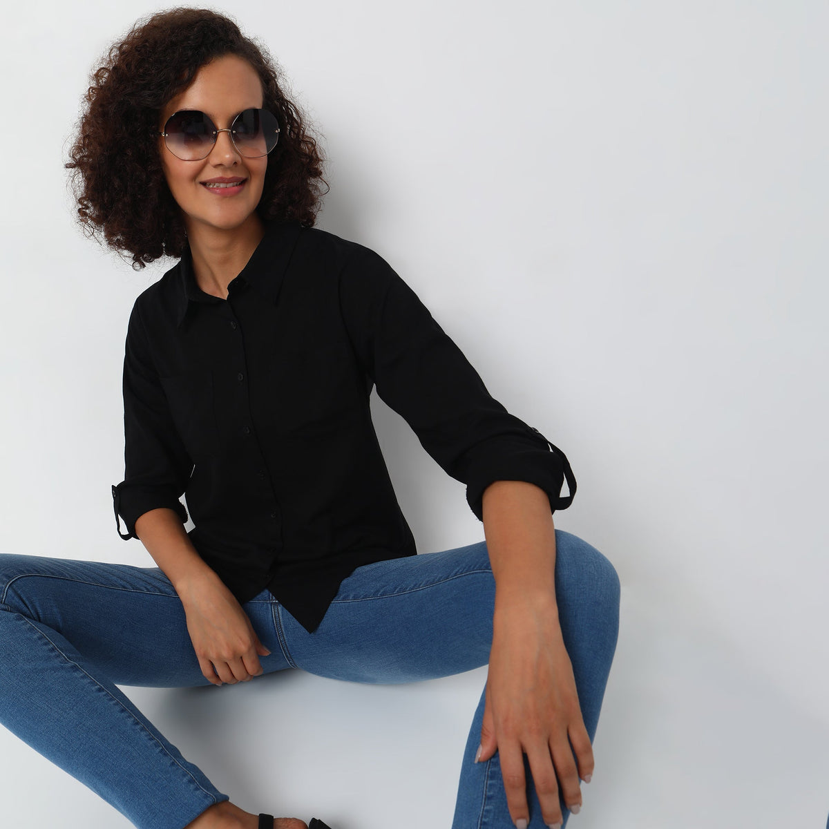 Regular Fit Solid Shirt