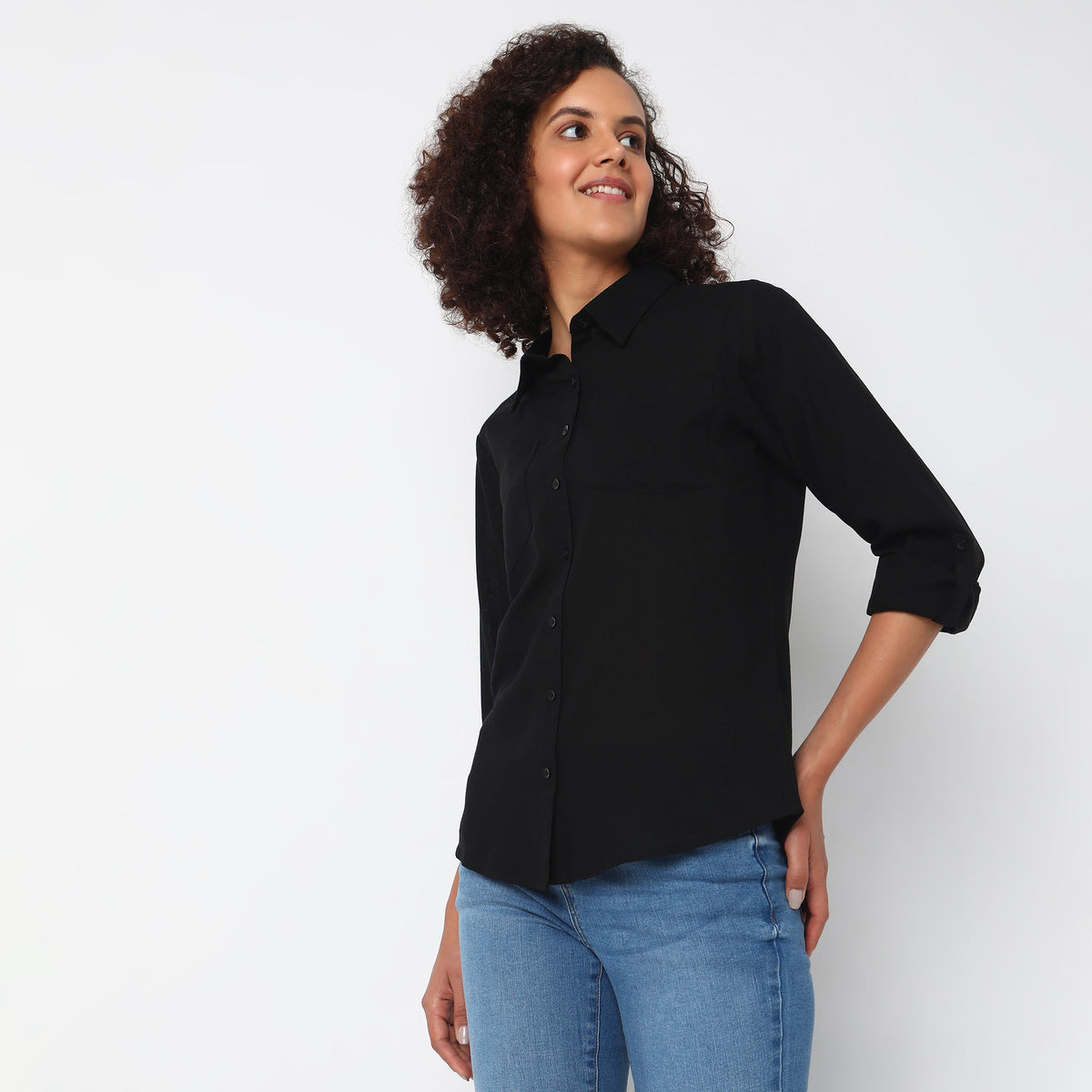 Regular Fit Solid Shirt
