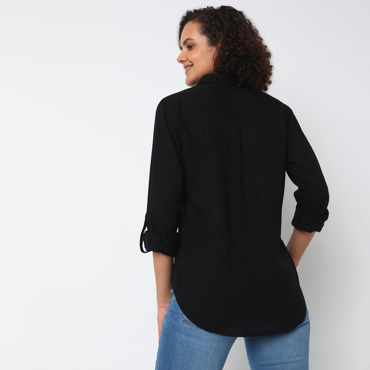 Regular Fit Solid Shirt