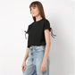 Betty Fashion Dolman Sleeve Top With Extended shoulder With Drawstring Tie Detail
