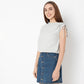 Betty Fashion Dolman Sleeve Top With Extended shoulder With Drawstring Tie Detail