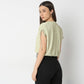 Betty Fashion Dolman Sleeve Top With Extended shoulder With Drawstring Tie Detail