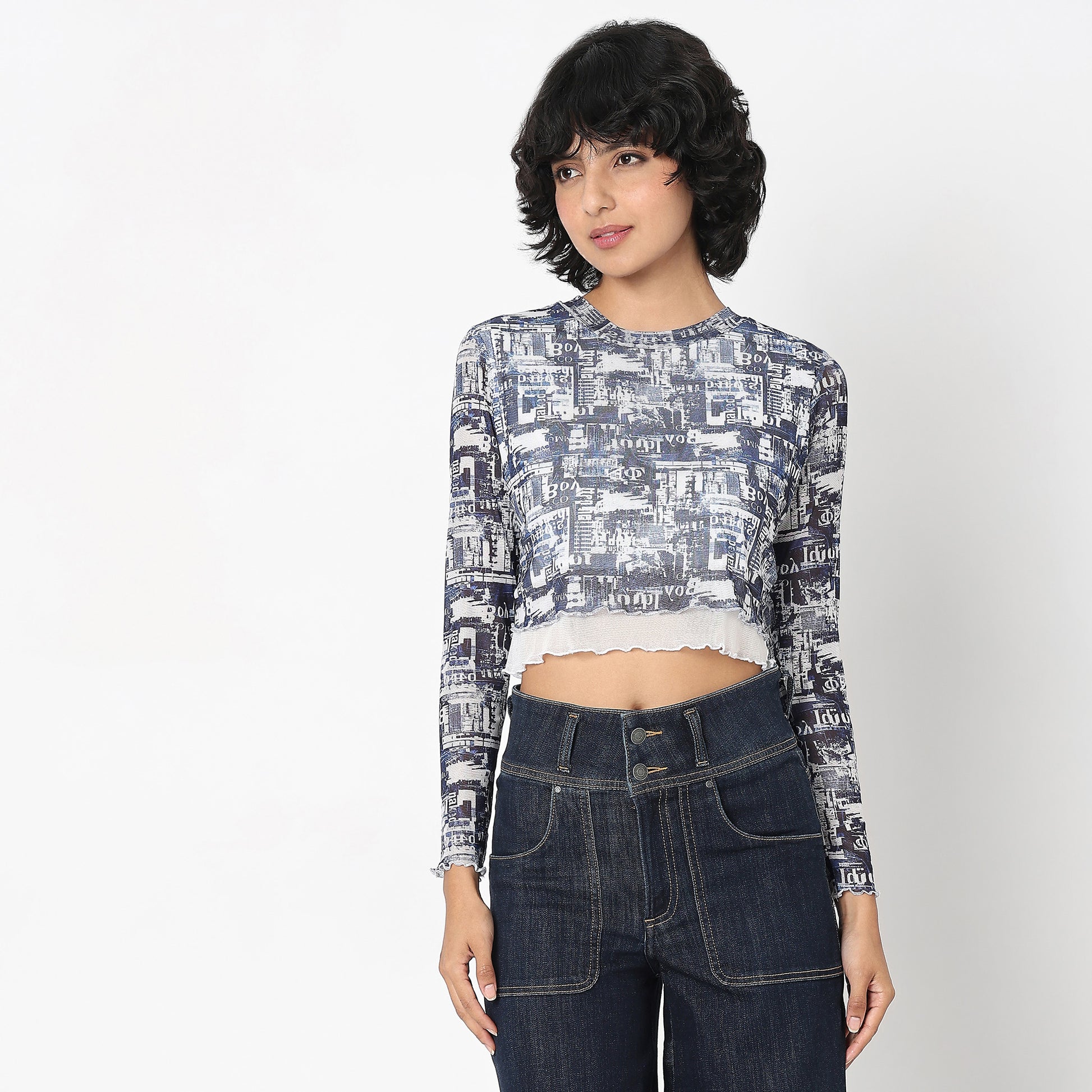 Regular Fit Printed Top