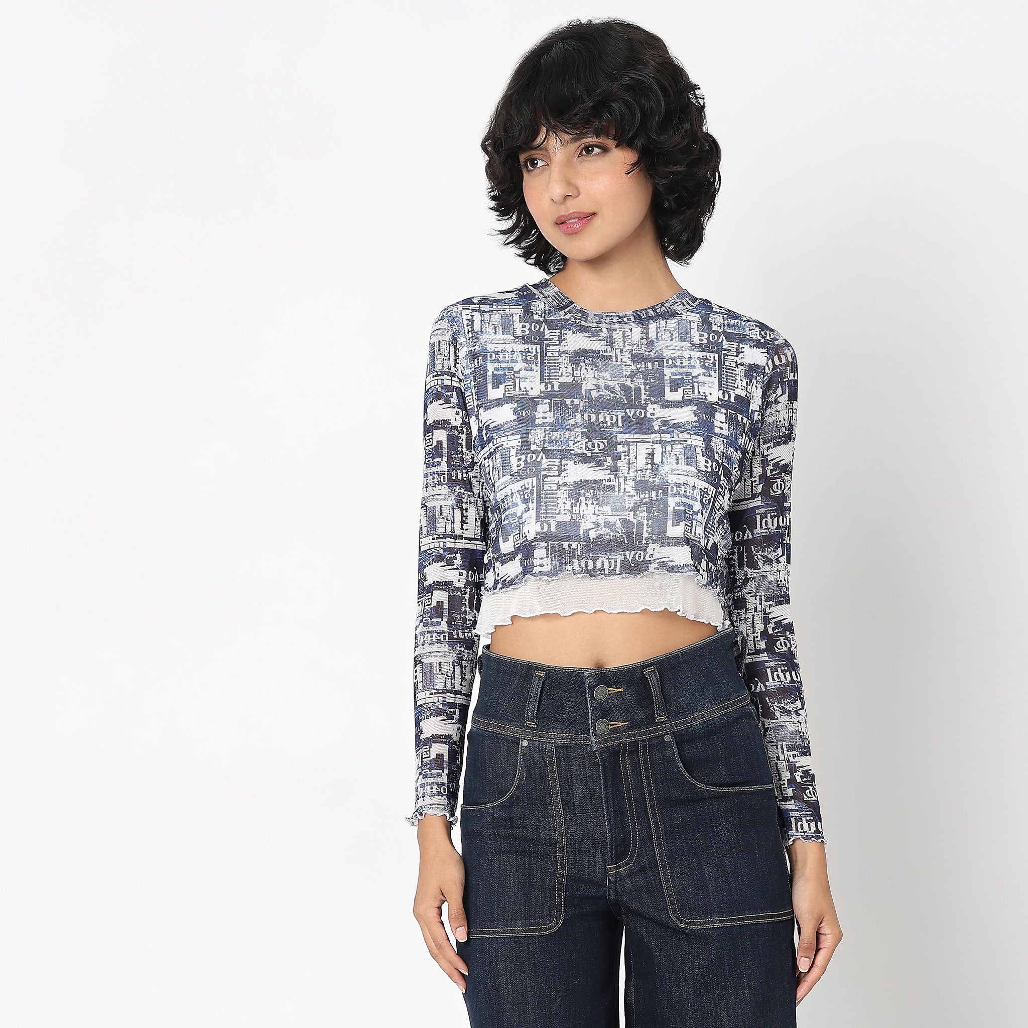 Regular Fit Printed Top