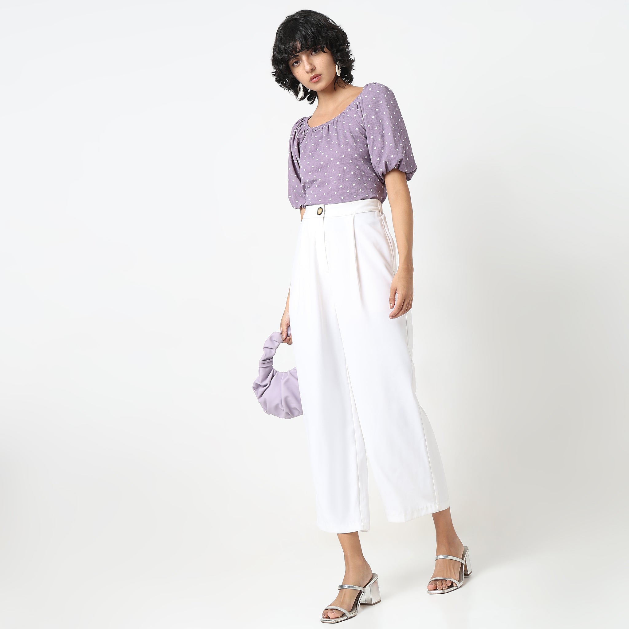 Regular Fit Polka Dot Top