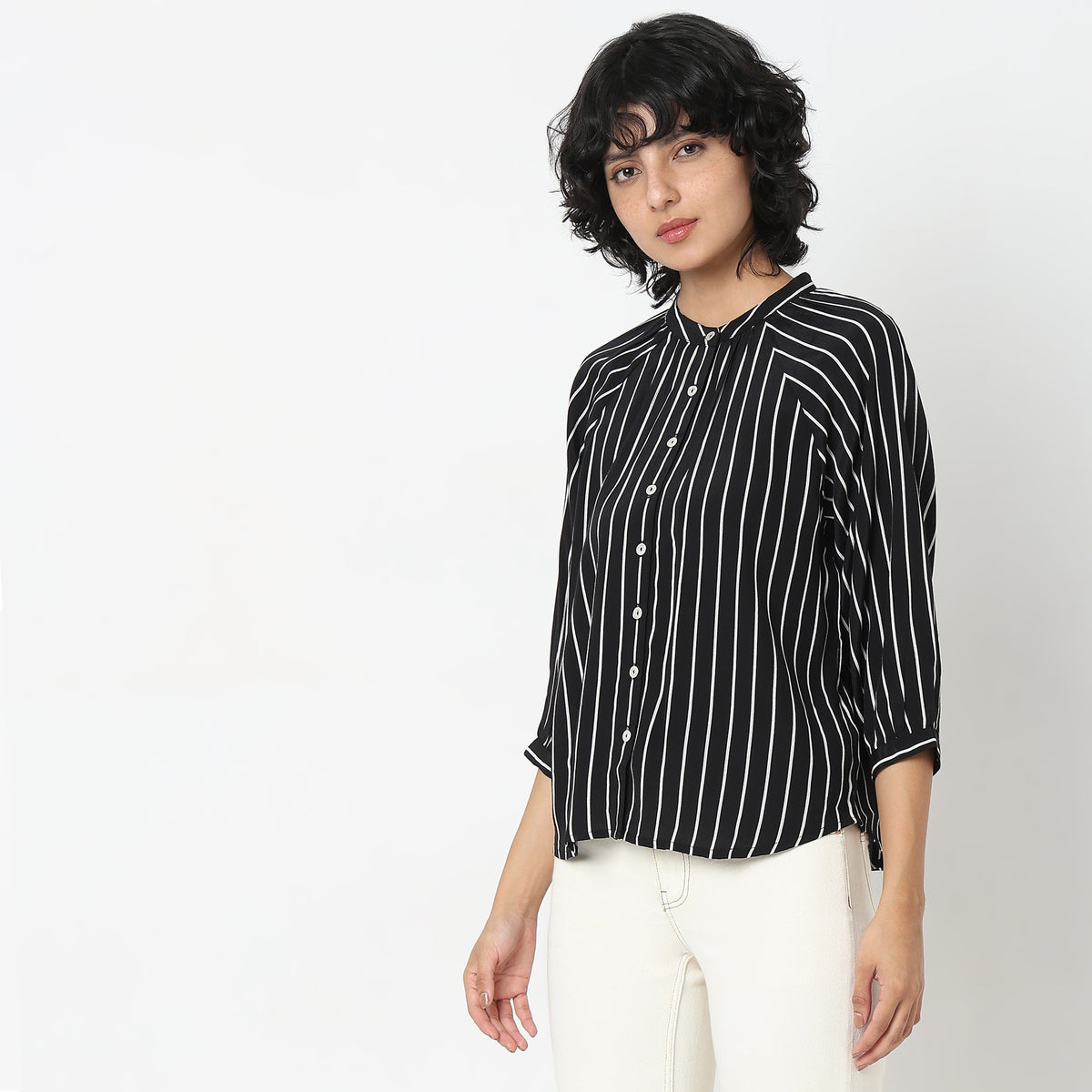 Regular Fit Striped Top