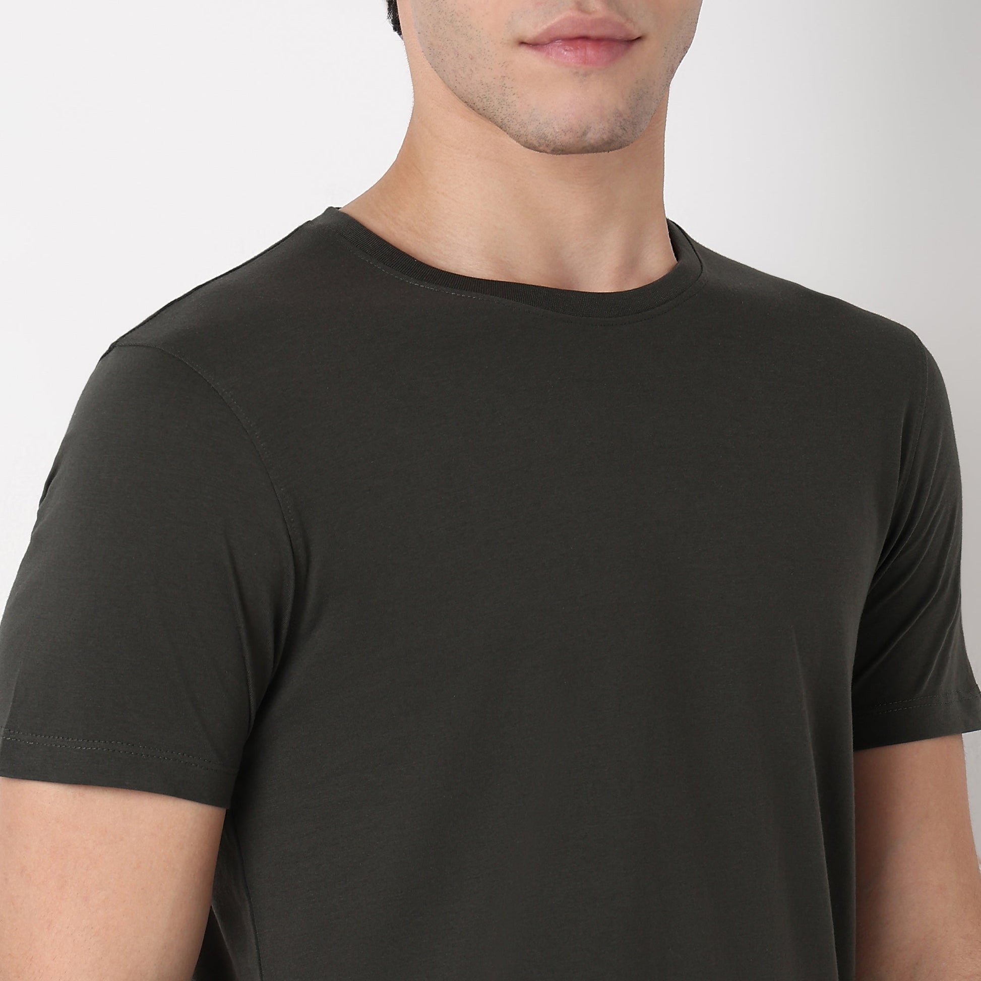 Regular Fit Solid T-Shirt