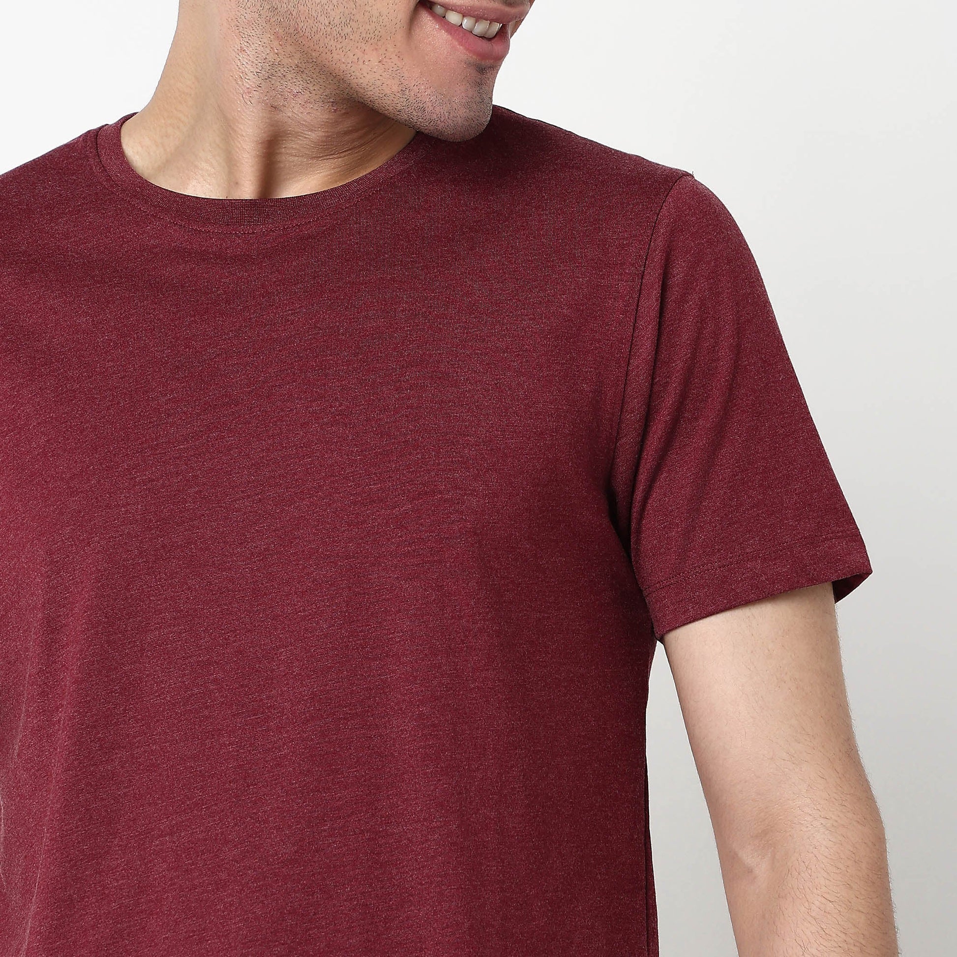 Regular Fit Solid T-Shirt