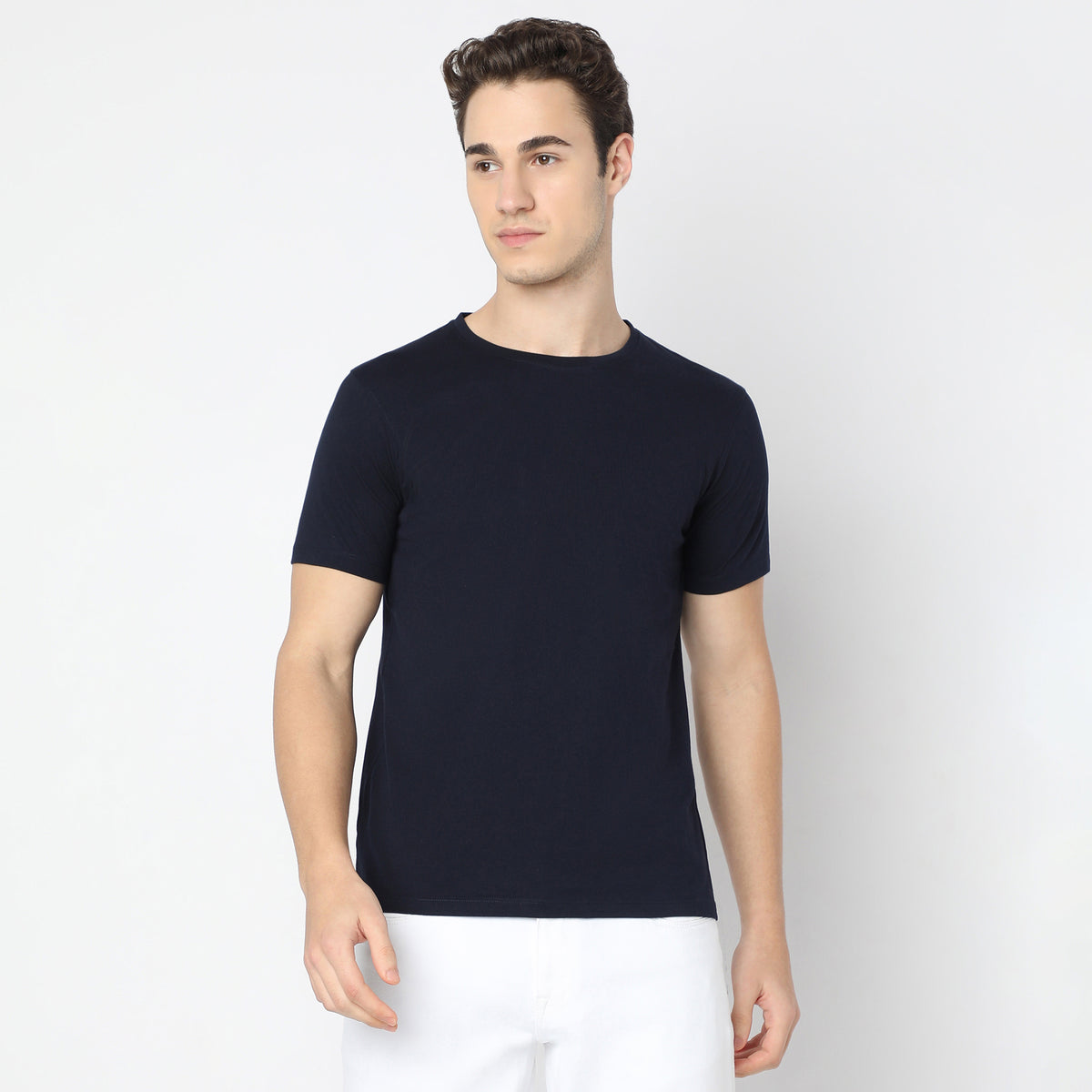 Regular Fit Solid T-Shirt