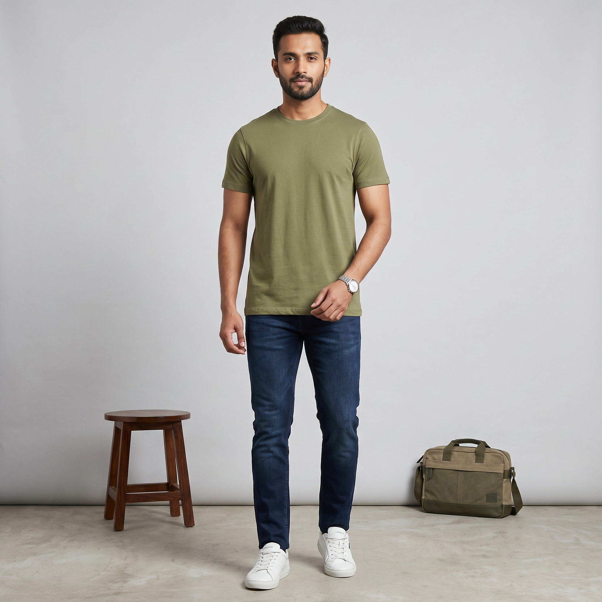 Regular Fit Solid T-Shirt