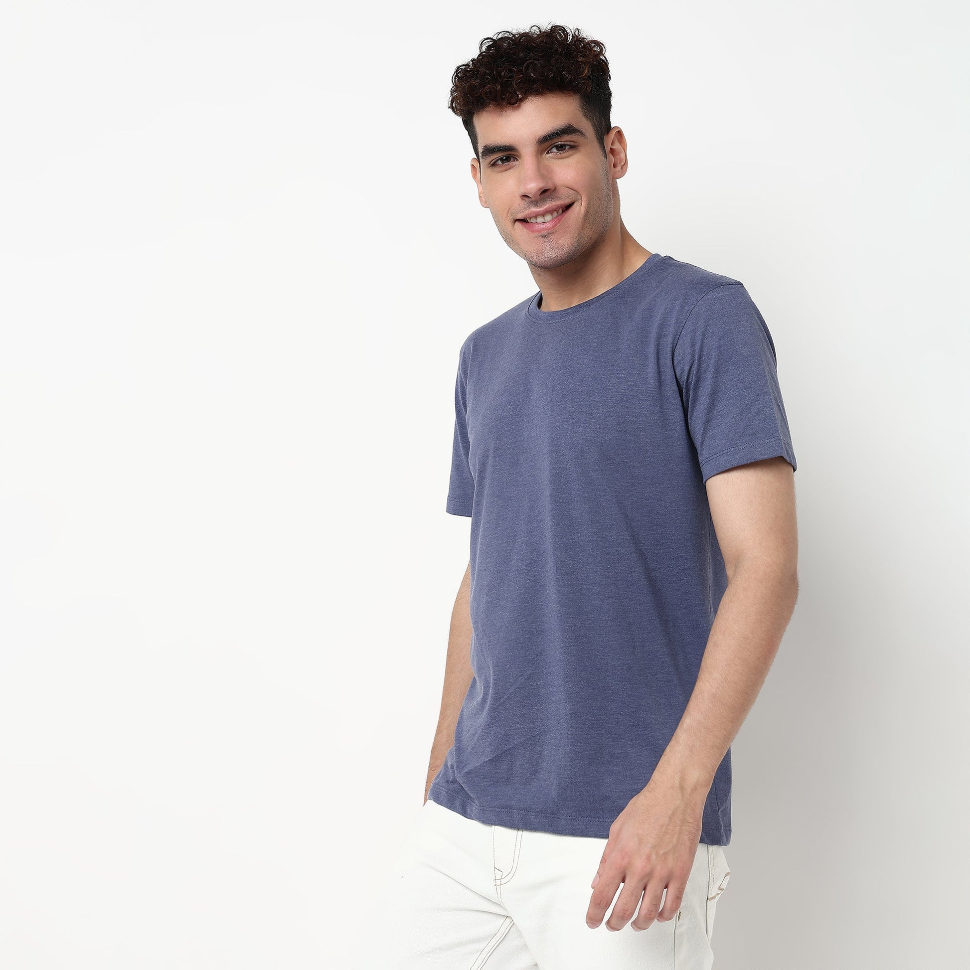 Regular Fit Solid T-Shirt