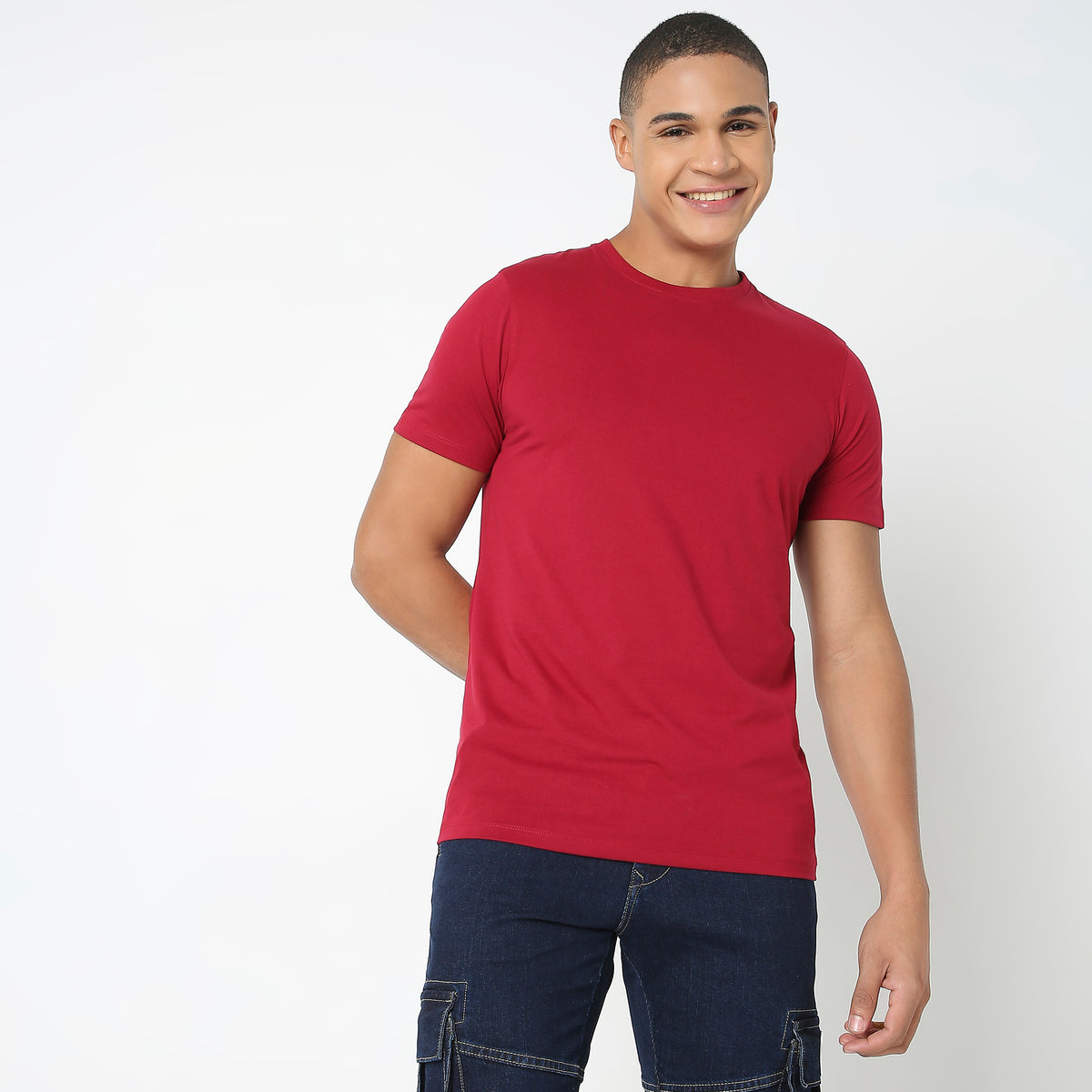 Regular Fit Solid T-Shirt