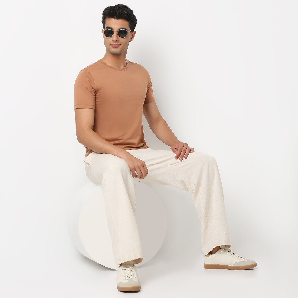 Regular Fit Solid T-Shirt