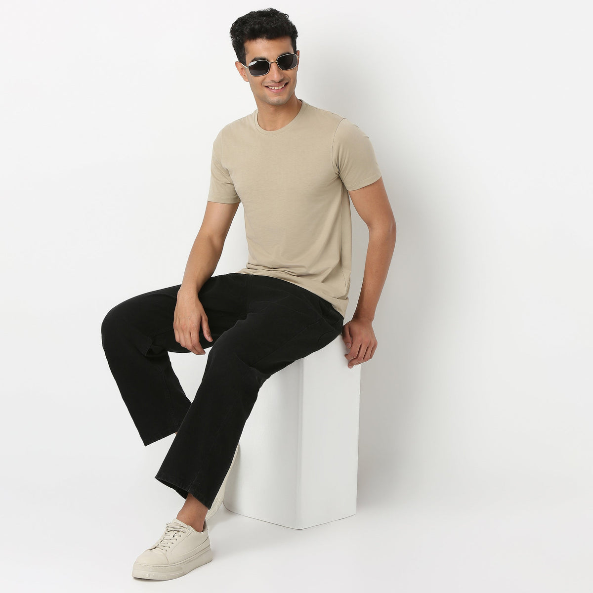 Regular Fit Solid T-Shirt