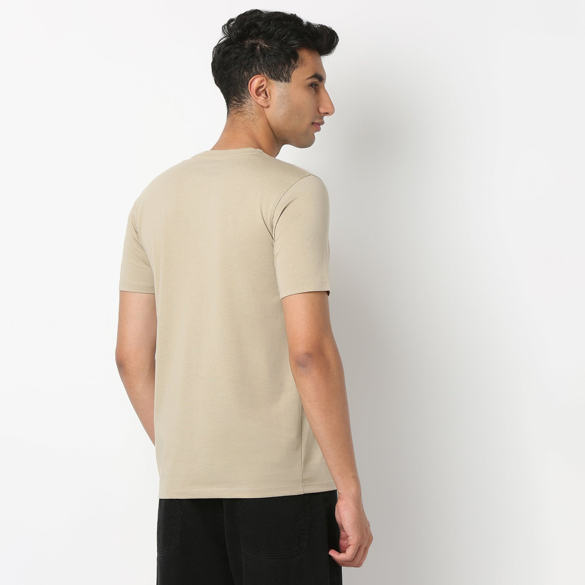 Regular Fit Solid T-Shirt