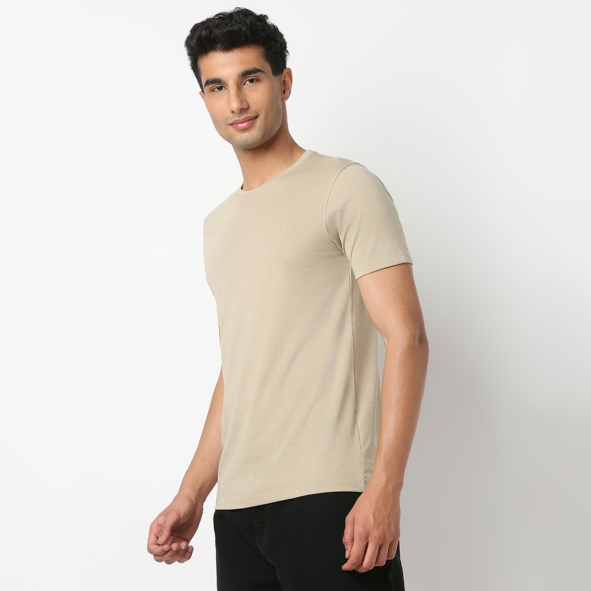 Regular Fit Solid T-Shirt