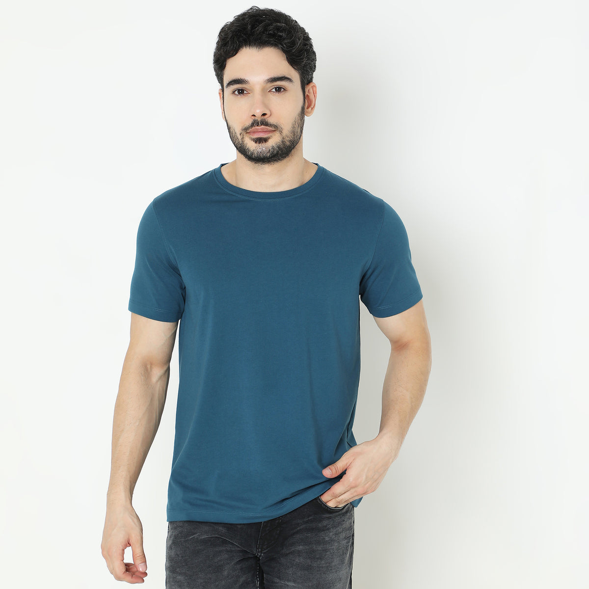 Regular Fit Solid T-Shirt