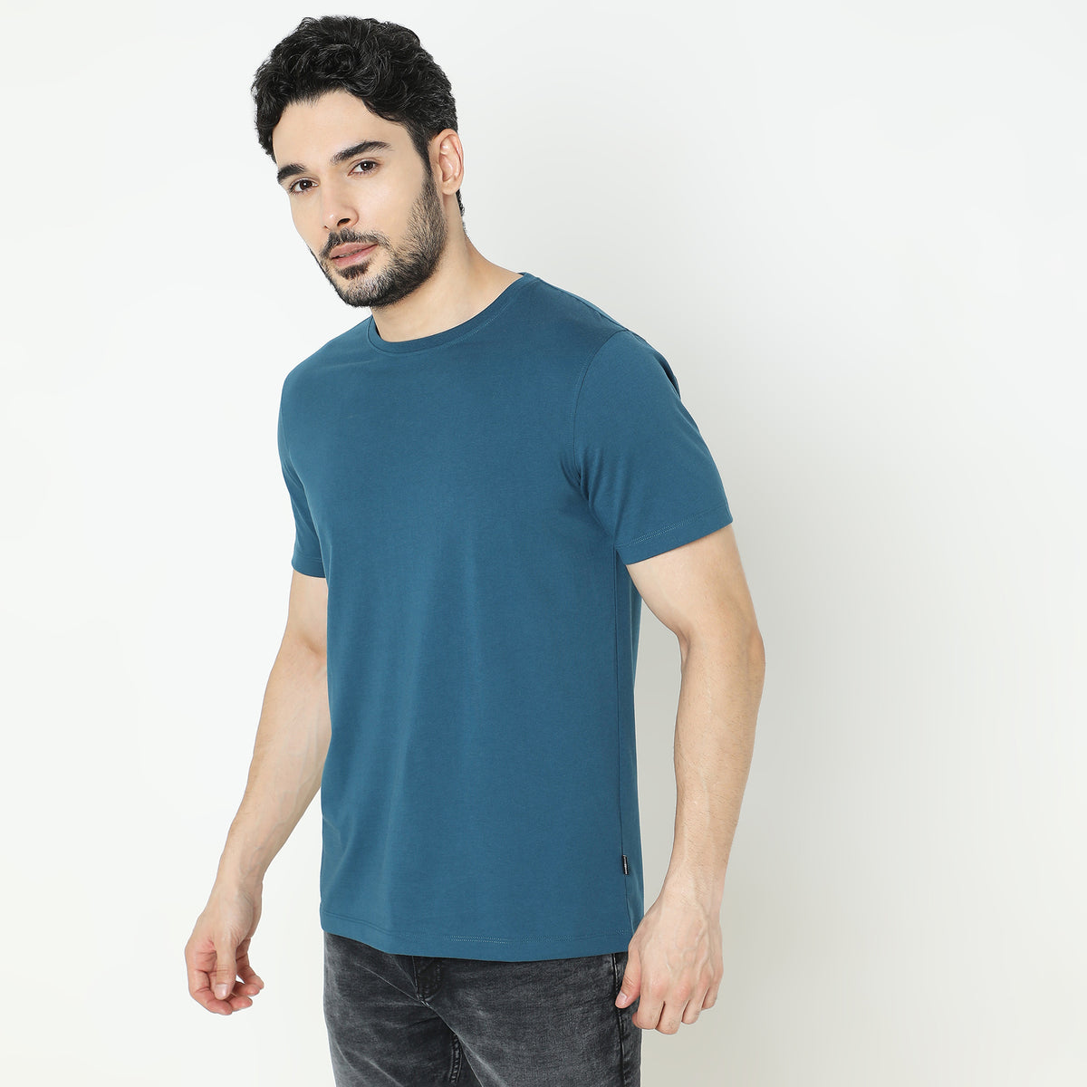 Regular Fit Solid T-Shirt