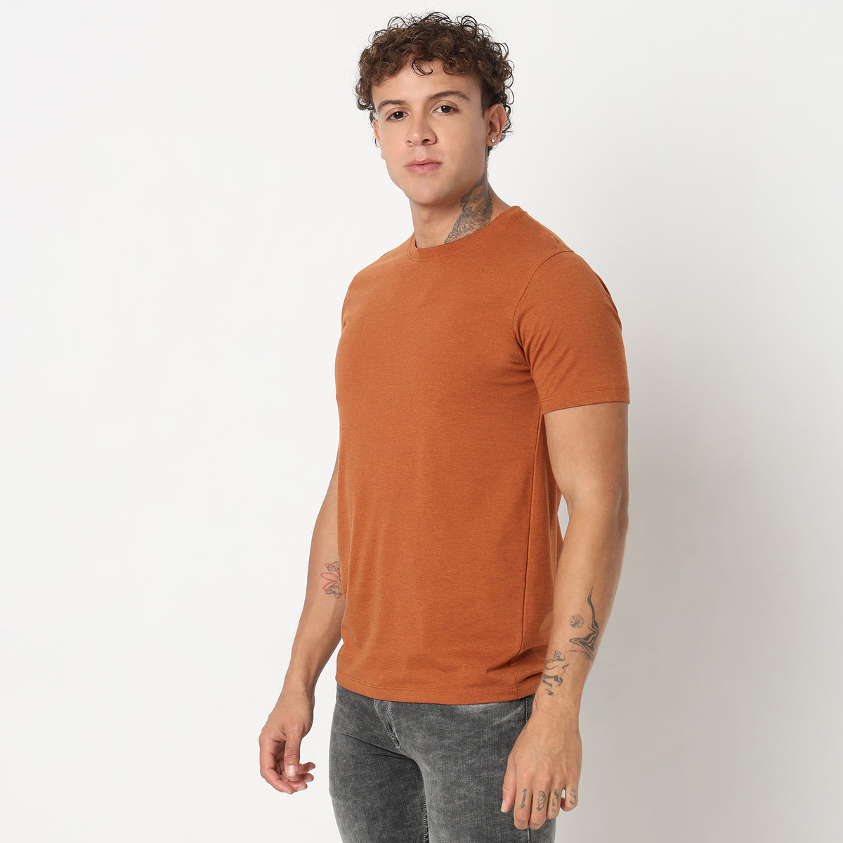 Regular Fit Solid T-Shirt