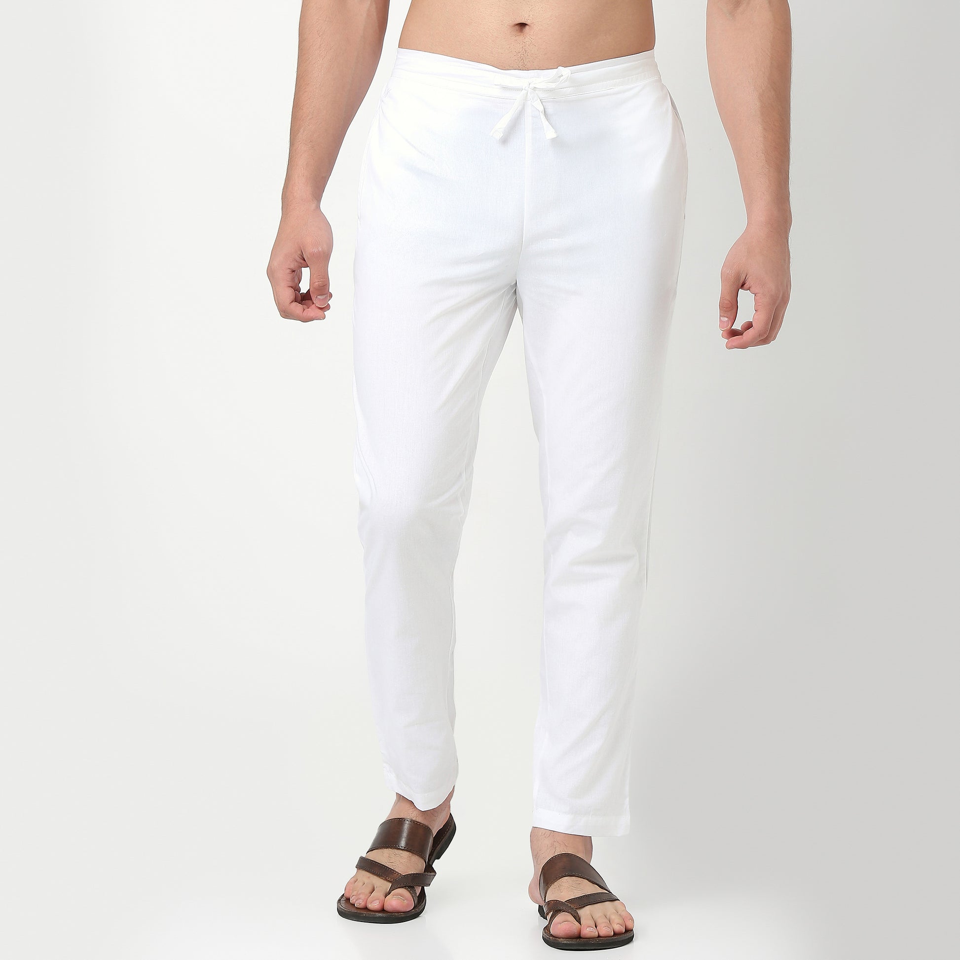 Slim Fit Solid Mid Rise Pyjamas