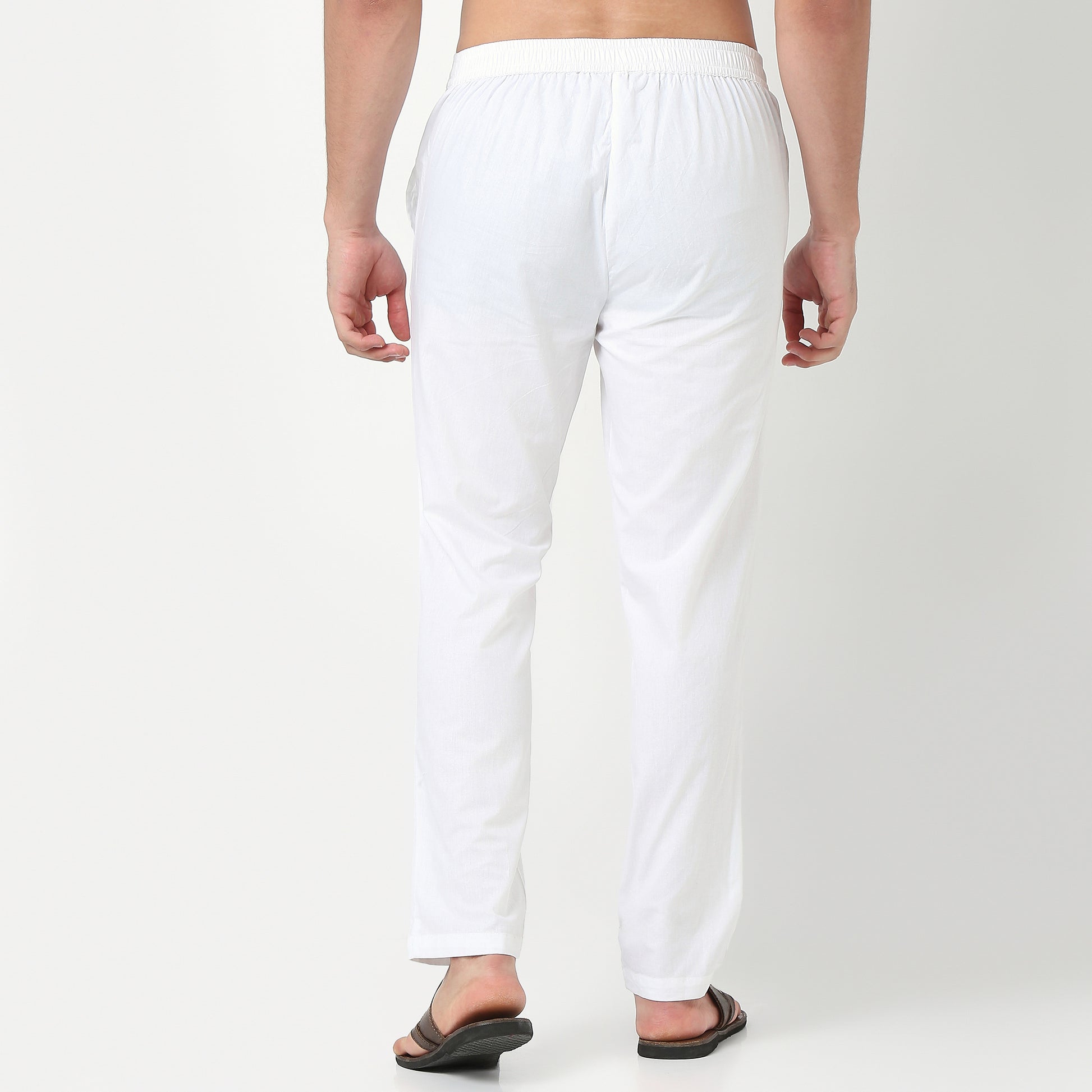 Slim Fit Solid Mid Rise Pyjamas