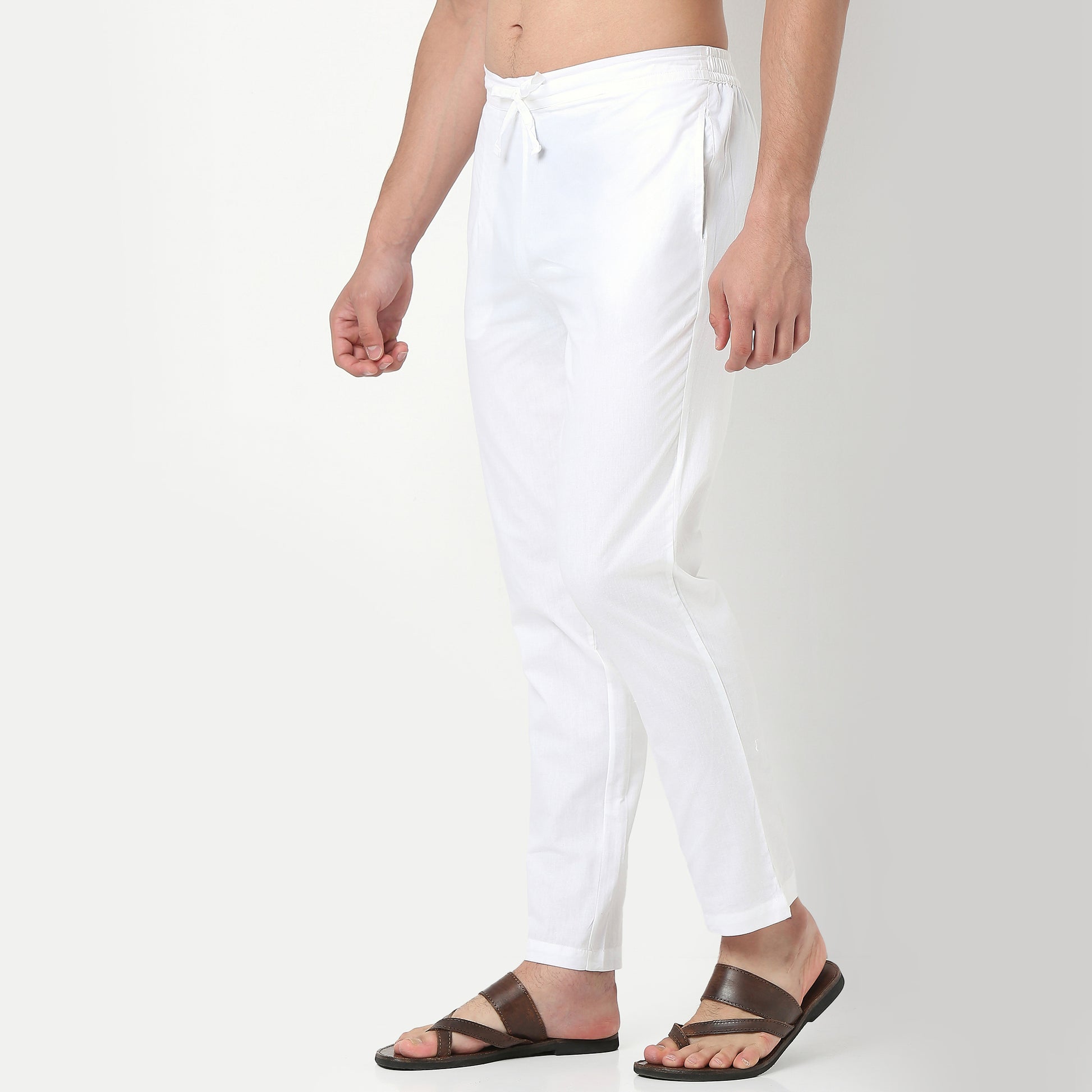 Slim Fit Solid Mid Rise Pyjamas