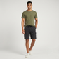 Solid Mid Rise Cargo Shorts