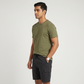 Solid Mid Rise Cargo Shorts