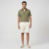 Solid Mid Rise Cargo Shorts