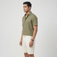 Solid Mid Rise Cargo Shorts