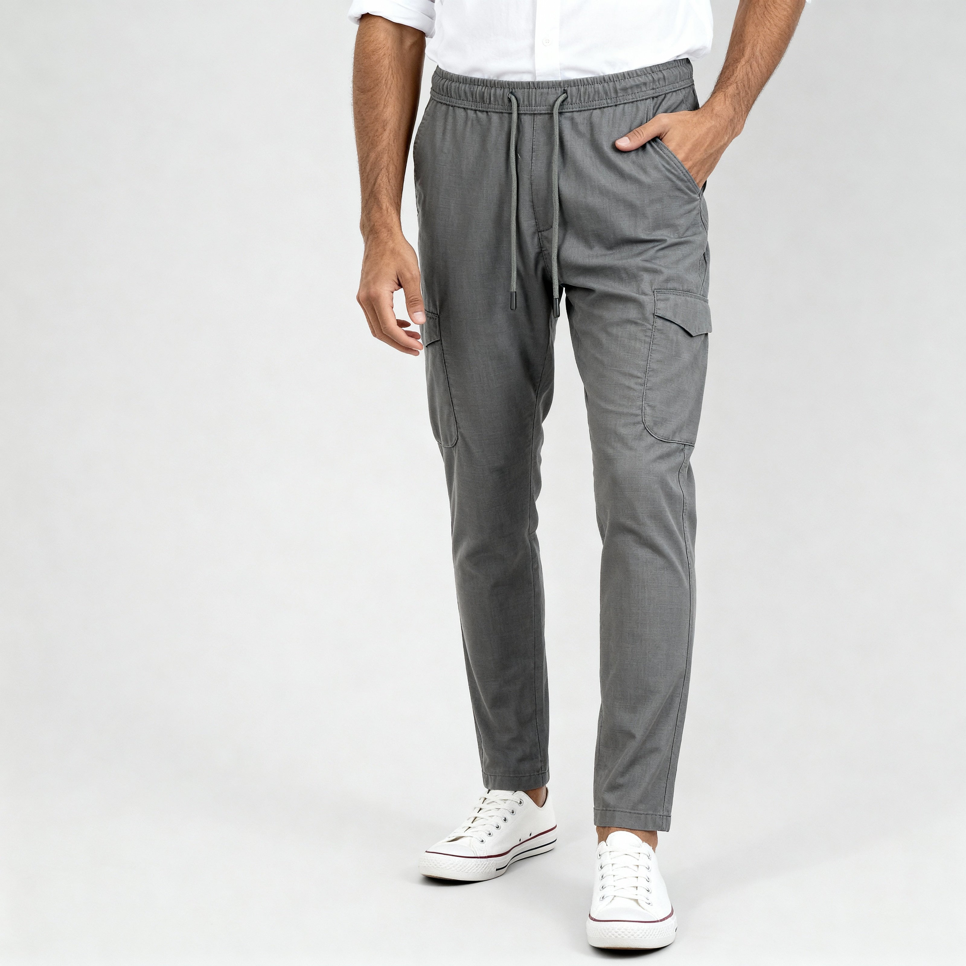 Cotton Ankle Length Cargos